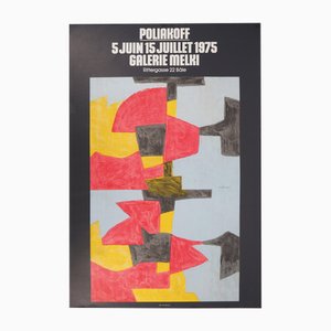 Serge Poliakoff, Red, Yellow and Black Composition, Lithograph Poster