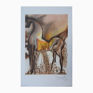 Salvador Dali, The Horses: The Trojan Horse, Lithograph