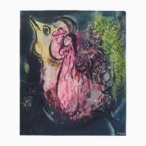 Marc Chagall, Les Amoureux au Coq, Lithographie