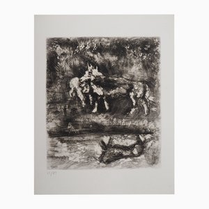 Marc Chagall, Le Loup et l'Agneau, Gravure Originale