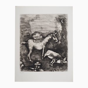 Marc Chagall, The Two Mules, Original Engraving