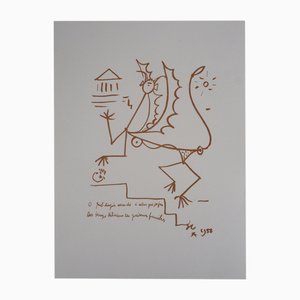 Jean Cocteau, The Question of the Sphinx, Original Lithograph