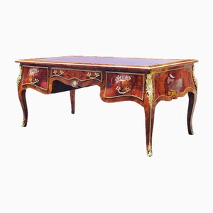 Presidential Desk with Inlaid Kingswood with Brass Decoration