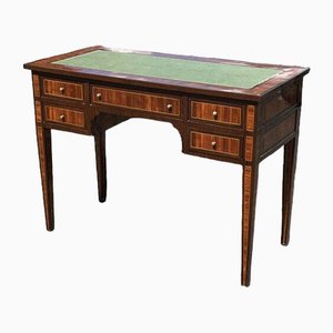 Kingswood Furnier Schreibtisch mit grüner Tischplatte