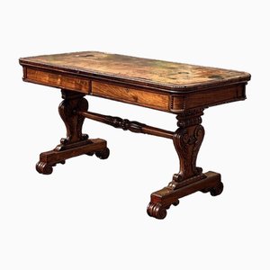 Victorian Rosewood Library Desk
