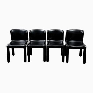 Mid-Century Modern Model 4875 Chairs attributed to Carlo Bartoli for Kartell, 1970, Set of 4