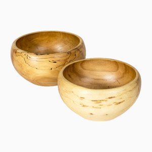 Wooden Bowls by Gösta Israelsson, 1950s, Set of 2