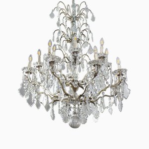 French Cut-Crystal 16 Light Chandelier, 19th Century