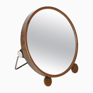 Espejo de mesa italiano Art Déco ajustable de cobre, Italia, años 30