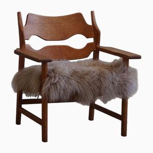 Mid-Century Danish Modern Razorblade Lounge Chair attributed to Henning Kjærnulf, 1950s