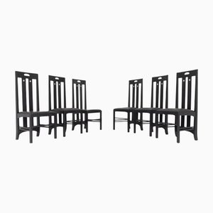 Chairs by Charles Rennie Mackintosh for Cassina, 1970s, Set of 6