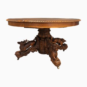 19th Century Table with Carved Legs