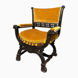 Vintage Yellow Fabric Armchair