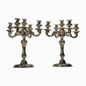 Silver Candleholders, 1930s, Set of 2
