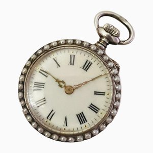 Orologio da taschino vintage vittoriano in argento