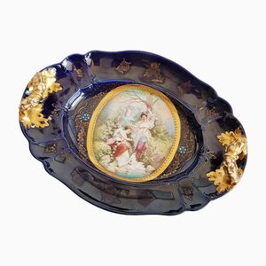 Antique Oval Tray with Handles