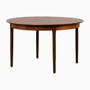 Mid-Century Danish Round Extension Dining Table in Rio Rosewood, 1960s