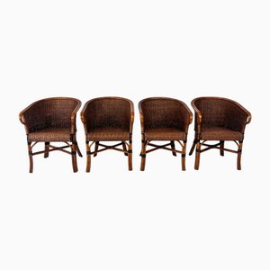 Sillas de comedor de bambú, años 70. Juego de 4