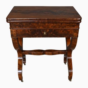 Burl Mahogany Games Table