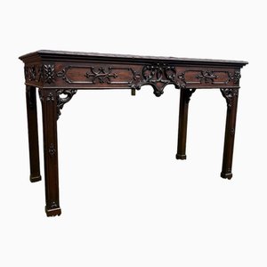 Chinese Chippendale Design Mahogany Console Table, 1900