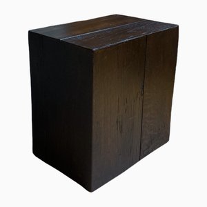 Oak Cube Side Table