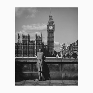 Nat Normand, Big Ben del South Bank, 1955, Impresión de fibra de gelatina de plata