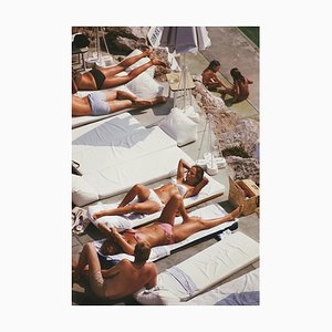 Slim Aarons, Sunbathers at Eden Roc, Estate Stamped Photographic Print, 1969 / 2020s