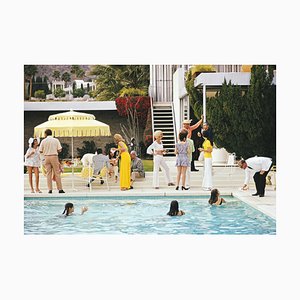 Slim Aarons, Poolside Entertaining, 1970s, Estate Stamped Photographic Print