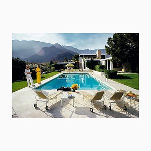 Slim Aarons, Palm Springs Pool, Estate Stamped Photographic Print, 1970 / 2020s