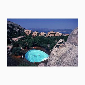 Slim Aarons, Pool at Porto Rotondo, Estate Stamped Photographic Print, 1982 / 2020s