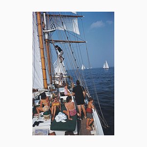Slim Aarons, Sailing Off Boston, Estate Stamped Photographic Print, 1959 / 2020s