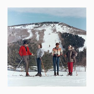 Slim Aarons, Skiing in New Hampshire, Estate Stamped Photographic Print, 1955 / 2020s