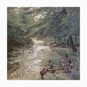 Slim Aarons, Campbell Falls Picnic, Estate Stamped Photographic Print, 1959 / 2020s