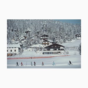 Slim Aarons, Skiing in Seefeld, Estate Stamped Photographic Print, 1985 / 2020er