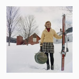 Slim Aarons, Skiing Waitress, Estate Stamped Photographic Print, 1960 / 2020s