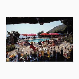 Slim Aarons, bar junto a la piscina, impresión fotográfica estatal, años 80/2020