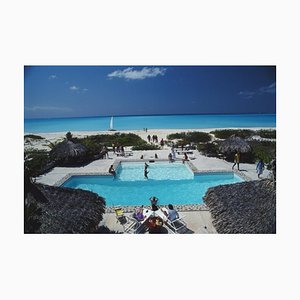 Slim Aarons, Swimming Pool on the Beach, Estate Stamped Photographic Print, 1981 / 2020s