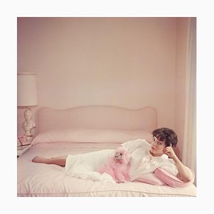Slim Aarons, Joan Collins Relaxes, Estate Stamped Photographic Print, 1955 / 2020s