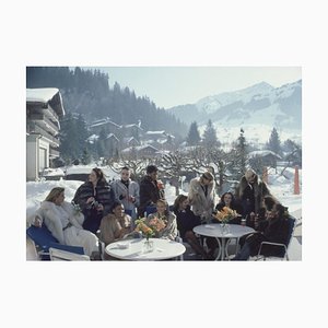 Slim Aarons, Drinks at Gstaad, Estate Stamped Photographic Print, 1984 / 2020s