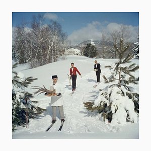 Slim Aarons, Skiing Waiters, Estate Stamped Photographic Print, 1960 / 2020s