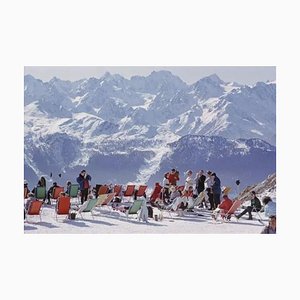 Slim Aarons, Lounging in Verbier, Estate Stamped Photographic Print, 1964 / 2020s