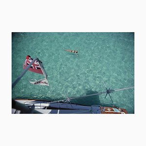 Slim Aarons, Swimming in Bermuda, Estate Stamped Photographic Print, 1977 / 2020s