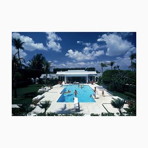 Slim Aarons, Pool in Palm Beach, Estate Stamped Photographic Print, 1985 / 2020s