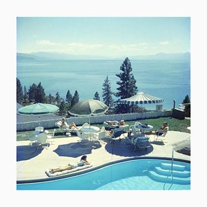Slim Aarons, Relaxing at Lake Tahoe, Estate Stamped Photographic Print, 1959 / 2020s