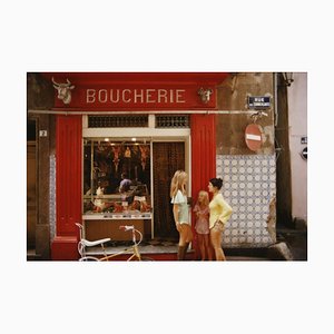 Slim Aarons, Saint-Tropez Boucherie, Estate Stamped Photographic Print, 1971 / 2020s