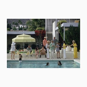 Slim Aarons, Poolside Gathering, Estate Stamped Photographic Print, 1970 / 2020s