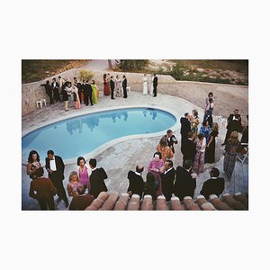 Slim Aarons, Black Tie Poolside, Estate Stamped Photographic Print, 1973 / 2020s