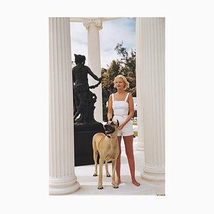 Slim Aarons, CZ Guest with Her Great Dane, Estate Stamped Photographic Print, 1955 / 2020s
