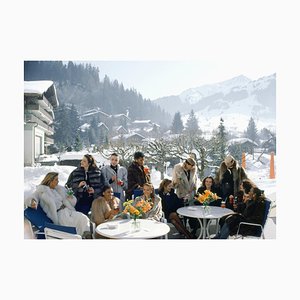 Slim Aarons, Drinks at Gstaad, Estate Stamped Photographic Print, 1984 / 2020s