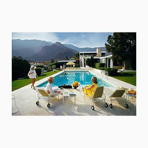 Slim Aarons, Catch Up by the Pool, 1970, Estate Stamped Photographic Print